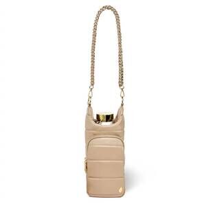 NEW WANDERFULL women's vegan leather hydrobag with strap bundle in beige melange